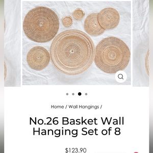 Olive & Iris - 8 pc. basket wall hanging set (set No. 26)
